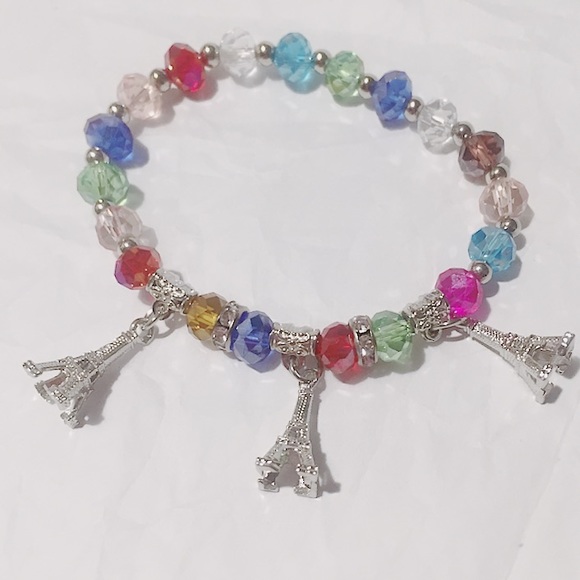 Paris Eiffel Tower Multi Charm Bracelet OS - Picture 2 of 4